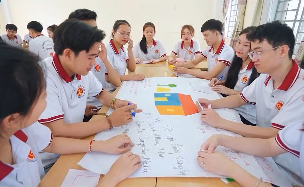 Sinh viên Trường Đại học Kinh tế Nghệ An trong tiết học. (Ảnh: website nhà trường).