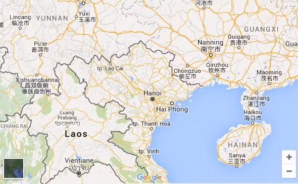 Đảo Hải Nam, Trung Quốc trên bản đồ Google Maps, ảnh minh họa. Đảo Hải Nam, Trung Quốc trên bản đồ Google Maps, ảnh minh họa.