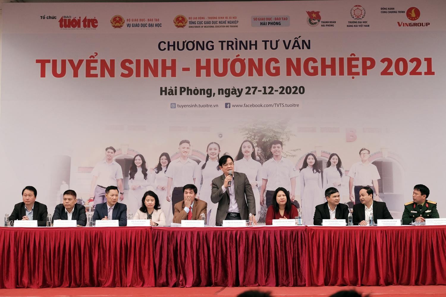 Đây là năm thứ 9 liên tục Chương trình tư vấn tuyển sinh- hướng nghiệp được tổ chức tại Hải Phòng do Báo Tuổi trẻ phối hợp với các cơ quan, đơn vị tổ chức (Ảnh: CTV)