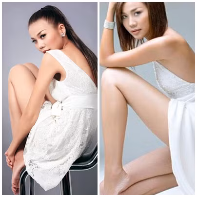 .. hoặc co chân "gợi cảm" là tư thế quen thuộc của Thanh Hằng trong nhiều shot hình .. hoặc co chân "gợi cảm" là tư thế quen thuộc của Thanh Hằng trong nhiều shot hình