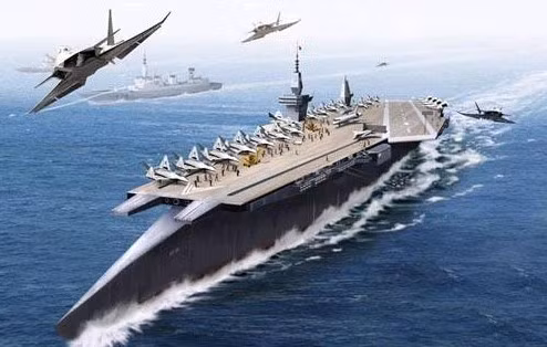 Cụm chiến đấu tàu sân bay Trung Quốc ( do dân mạng TQ tưởng tượng) Cụm chiến đấu tàu sân bay Trung Quốc ( do dân mạng TQ tưởng tượng)