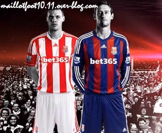 Áo sân nhà và sân khách của Stoke City.