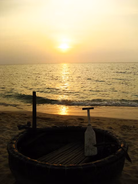 Một buổi chiều bình yên trên biển.