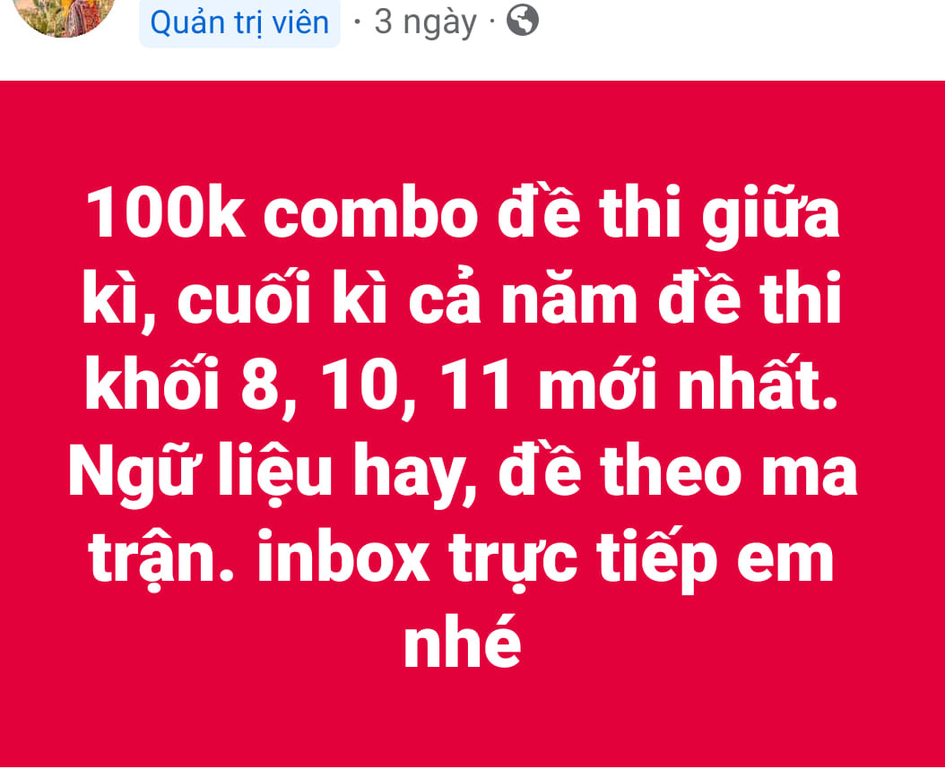Rất khó tránh được bài mẫu, văn mẫu vì đề kiểm tra cũng đang được nhân bản (Ảnh chụp từ màn hình) Rất khó tránh được bài mẫu, văn mẫu vì đề kiểm tra cũng đang được nhân bản (Ảnh chụp từ màn hình)