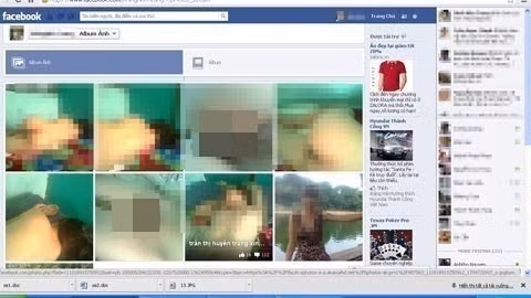 Hàng loạt bức ảnh khỏa thân của cô gái bị tung lên Facebook