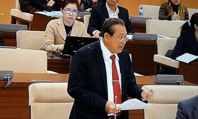 Chánh án TAND Tối cao - ông Trương Hòa Bình khẳng định vụ án Nguyễn Văn Chưởng tại Hải Phòng không oan sai. ảnh: Ngọc Quang.