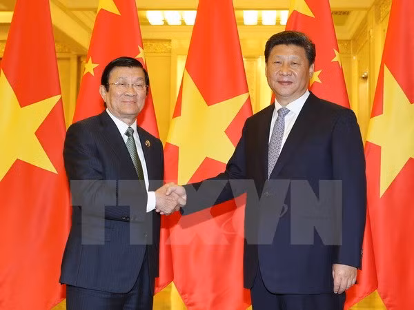 Tổng Bí thư, Chủ tịch nước Trung Quốc - ông Tập Cận Bình tiếp Chủ tịch nước Trương Tấn Sang. ảnh: TTXVN. Tổng Bí thư, Chủ tịch nước Trung Quốc - ông Tập Cận Bình tiếp Chủ tịch nước Trương Tấn Sang. ảnh: TTXVN.
