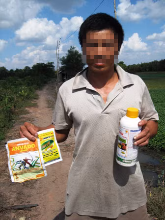 Thuốc trừ sâu được sử dụng vô tội vạ trên rau muống Thuốc trừ sâu được sử dụng vô tội vạ trên rau muống
