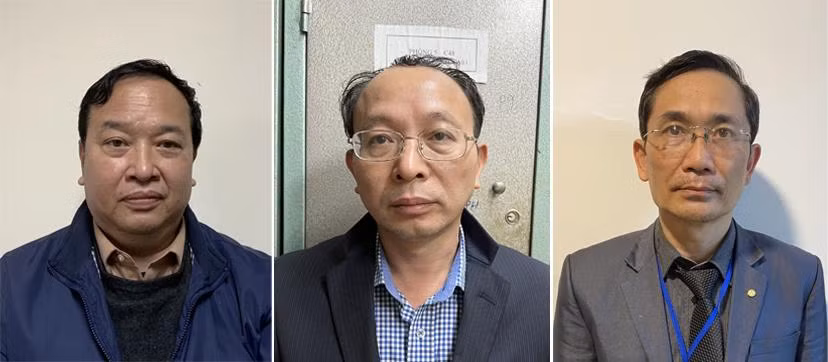 Các bị can lần lượt: Nguyễn Minh Tuấn; Nguyễn Nam Liên; Trịnh Thanh Hùng.