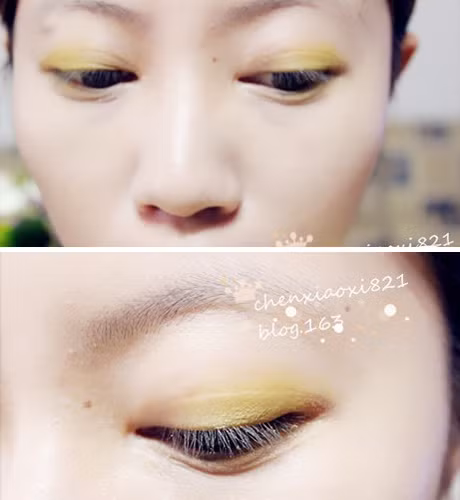 Nếu thường ngày bạn vẫn quen dùng màu khói, hãy thay đổi bằng cách chọn màu nhũ vàng như nắng thu. Nếu thường ngày bạn vẫn quen dùng màu khói, hãy thay đổi bằng cách chọn màu nhũ vàng như nắng thu.