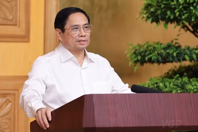Thủ tướng chủ trì phiên họp Ban Chỉ đạo quốc gia về tài chính toàn diện - Ảnh: VGP/Nhật Bắc