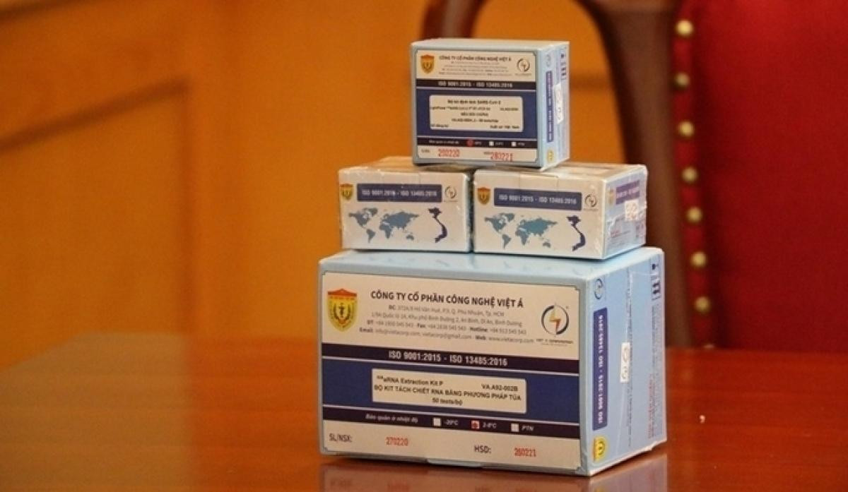 Bộ kit Việt Á được Bộ Khoa học và Công nghệ giới thiệu hồi tháng 3/2020. (Ảnh: Vov.vn)