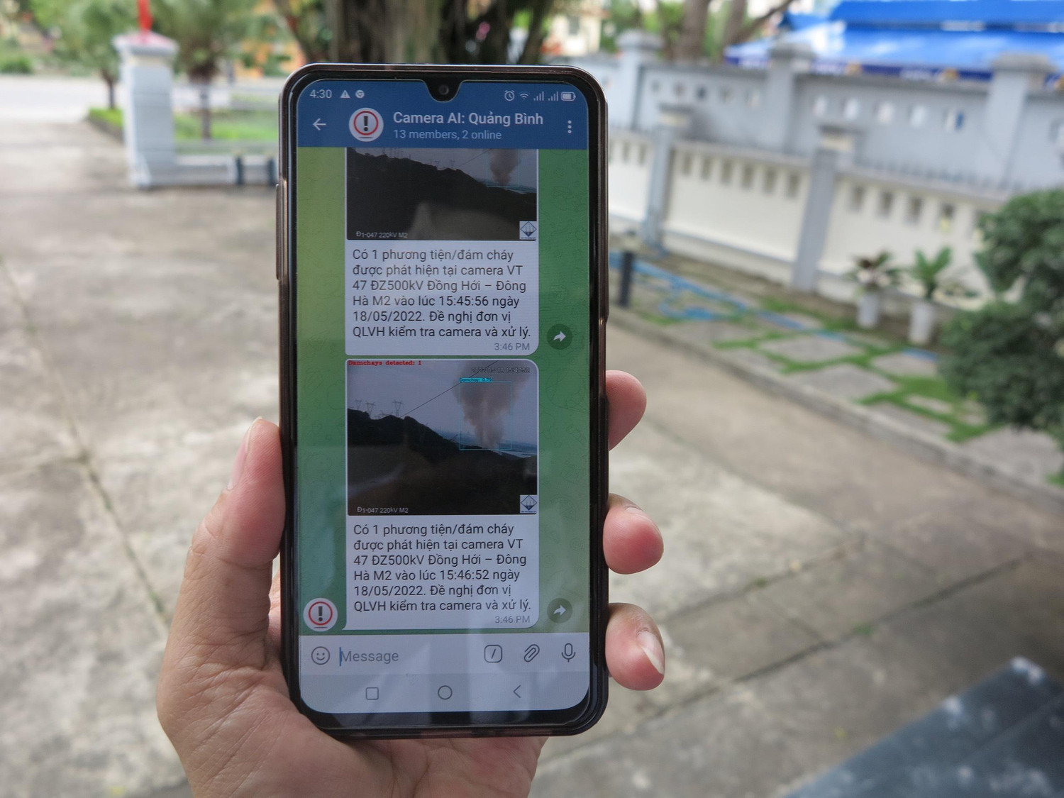 Cháy rừng được cảnh báo vào điện thoại sau khi EVNNPT lắp đặt các camera tích hợp AI trên những vị trí cột để giám sát bảo vệ đường dây. Cháy rừng được cảnh báo vào điện thoại sau khi EVNNPT lắp đặt các camera tích hợp AI trên những vị trí cột để giám sát bảo vệ đường dây.