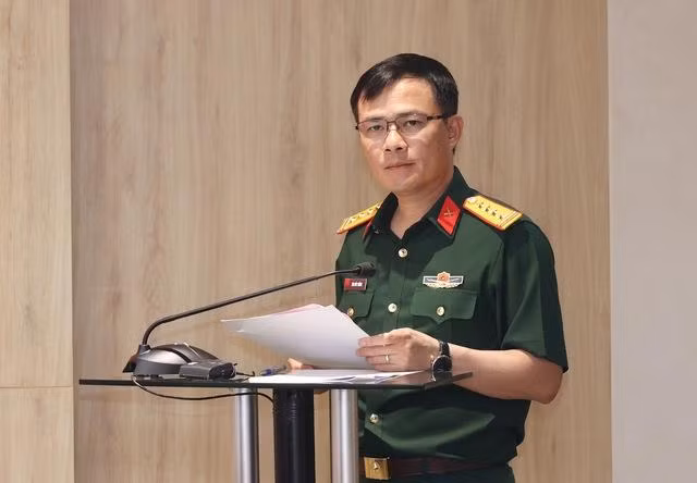 Đại tá Tào Đức Thắng, Chủ tịch kiêm Tổng giám đốc Viettel nhấn mạnh sau hơn 30 năm hình thành và phát triển, đến nay Viettel đã trở thành Tập đoàn kinh tế Nhà nước hàng đầu tại Việt Nam - Ảnh: VGP/Nhật Bắc
