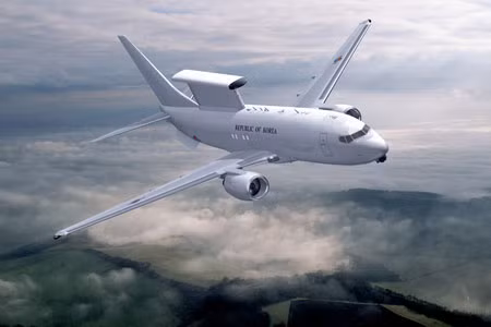 Máy bay cảnh báo sớm Peace Eye còn có tên là E-737 do hãng Boeing của Mỹ sản xuất. Máy bay cảnh báo sớm Peace Eye còn có tên là E-737 do hãng Boeing của Mỹ sản xuất.