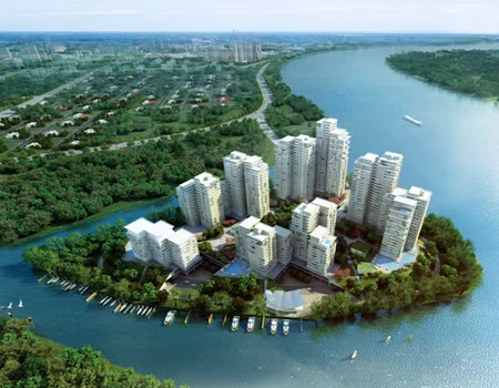 Toàn cảnh vị trí địa lý độc nhất vô nhị của dự án Diamond Island với hình giọt nước, nằm ở ngã ba sông Sài Gòn và sông Giồng Ông Tố. Toàn cảnh vị trí địa lý độc nhất vô nhị của dự án Diamond Island với hình giọt nước, nằm ở ngã ba sông Sài Gòn và sông Giồng Ông Tố.