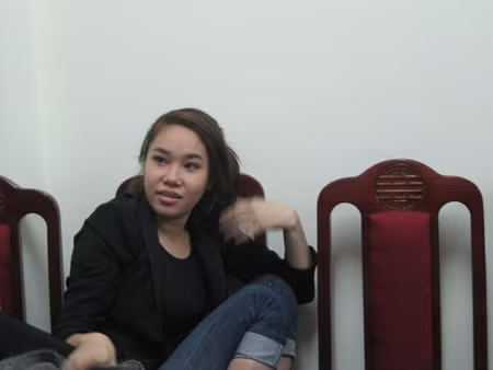 Một gái bán dâm trong đường dây mại dâm "nghìn đô" của "chị bảo Bảo" (Ảnh: Nhật Mai)