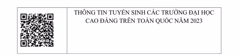 Mã QR do Sở Giáo dục và Đào tạo Hải Phòng cung cấp giúp thí sinh dễ nắm bắt thông tin tuyển sinh của các trường đại học, cao đẳng (Ảnh: Sở Giáo dục và Đào tạo Hải Phòng)