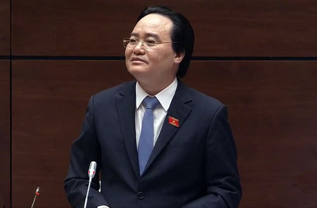 Bộ trưởng Giáo dục và Đào tạo - ông Phùng Xuân Nhạ. Ảnh: VTV Bộ trưởng Giáo dục và Đào tạo - ông Phùng Xuân Nhạ. Ảnh: VTV