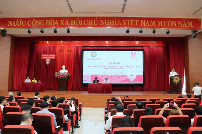 Hội thảo: “Phát triển và nâng cao chất lượng giáo dục đại học trong bối cảnh mới” đã được tổ chức vào tháng 10/2022 tại Huế. (Ảnh: Ngân Chi)