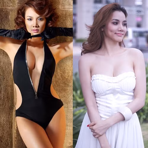 .. Trang Nhung cũng là những mỹ nhân "đen nhẻm tự nhiên và trắng sáng nhân tạo"