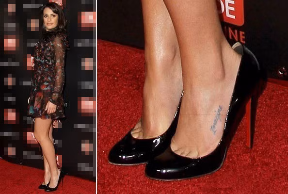 Chắc hẳn nhiều người nghĩ rằng Lea Michele mượn guốc của người khác để cho hợp đôi với chiếc váy này
