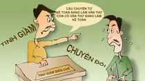 Tranh biếm họa về tinh giản biên chế (Ảnh: Vietnamnet.vn).
