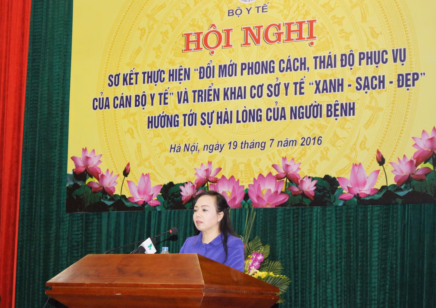 Bộ trưởng Bộ Y tế Nguyễn Thị Kim Tiến phát biểu tại Hội nghị (ảnh: tác giả).
