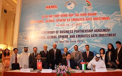 Lễ ký kết hợp đồng nguyên tắc giữa Global Sphere, Công ty Hanel với Emirates Gate Investment - Ảnh: Global Sphere. Lễ ký kết hợp đồng nguyên tắc giữa Global Sphere, Công ty Hanel với Emirates Gate Investment - Ảnh: Global Sphere.