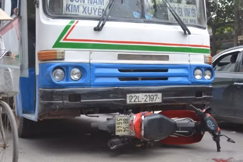 Hiện trường vụ tai nạn.