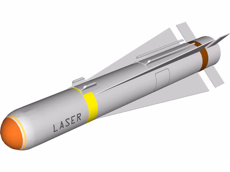 Tên lửa dẫn đường laser Maverick trang bị cho máy bay của Công ty Raytheon - Mỹ.