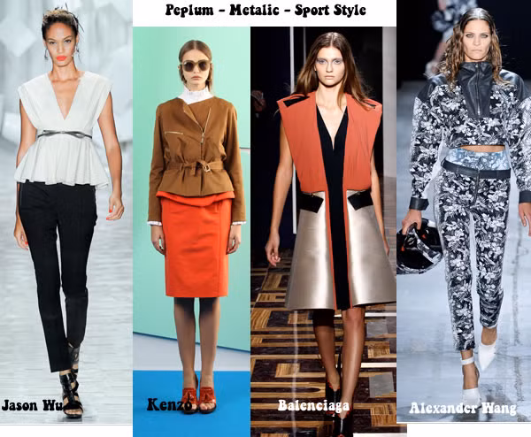 7. Váy peplum, kim loại và trang phục thể thao: Ba phong cách thời trang: quyến rũ với váy peplum (kiểu váy có phần hông xòe rộng), "táo bạo" với váy, áo được trang trí kim loại và mạnh mẽ với trang phục thể thao, thực sự phù hợp cho mọi lứa tuổi với đủ kiểu phong cách. Xem thêm: Diện áo sơ mi độc-điệu-đẹp/ Váy xinh chào hè 2012. 7. Váy peplum, kim loại và trang phục thể thao: Ba phong cách thời trang: quyến rũ với váy peplum (kiểu váy có phần hông xòe rộng), "táo bạo" với váy, áo được trang trí kim loại và mạnh mẽ với trang phục thể thao, thực sự phù hợp cho mọi lứa tuổi với đủ kiểu phong cách. Xem thêm: Diện áo sơ mi độc-điệu-đẹp/ Váy xinh chào hè 2012.