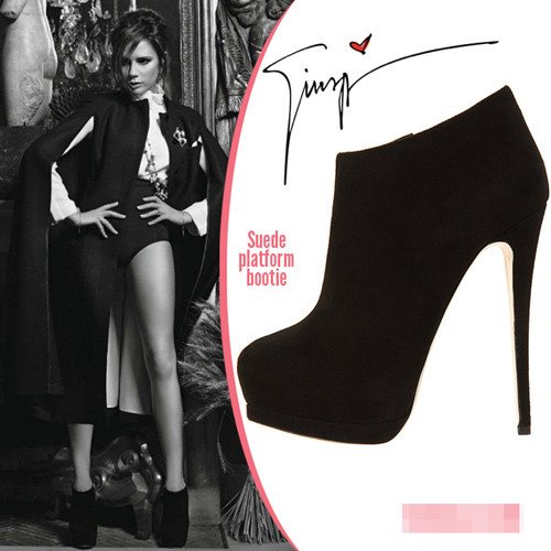 Vic đi boot của Giuseppe Zanotti khoe đôi chân dài miên man trên tạp chí Elle số ra tháng 11/2012