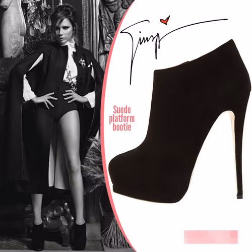 Vic đi boot của Giuseppe Zanotti khoe đôi chân dài miên man trên tạp chí Elle số ra tháng 11/2012