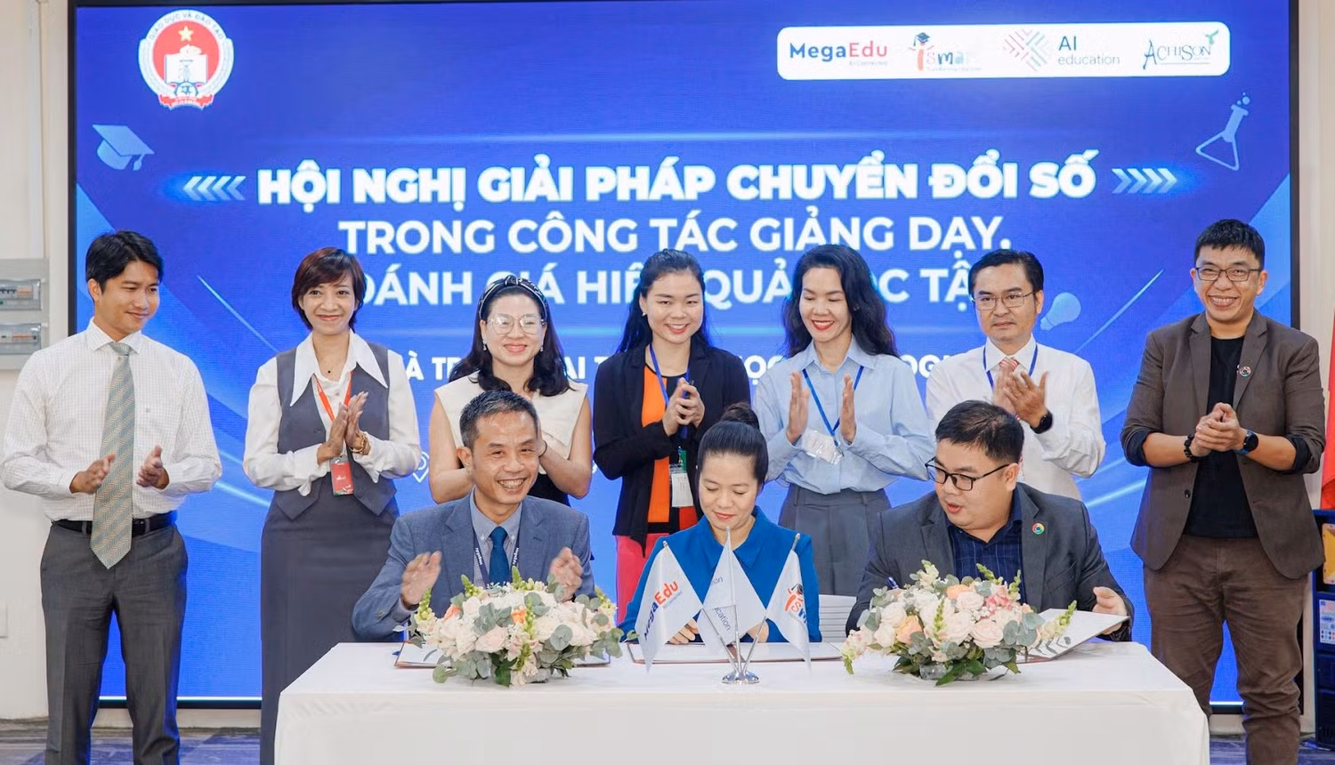 Lễ ký kết hợp tác giữa công ty MegaEdu, iSMART Education và AI Education tại Thành phố Hồ Chí Minh đã diễn ra thành công tốt đẹp.