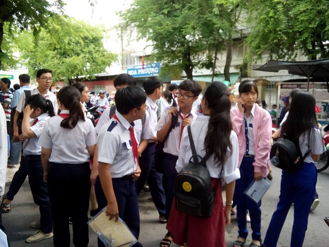 Học sinh An Giang tham dự kỳ thi tuyển sinh 10 năm học 2018-2019 (Ảnh: Văn Khánh)