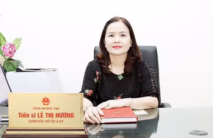 Bà Lê Thị Hương cho biết, thời điểm này, các nhà trường đang dành thời gian tập trung ôn thi cho học sinh lớp 12. (Ảnh: Sở Giáo dục và Đào tạo Quảng Trị).