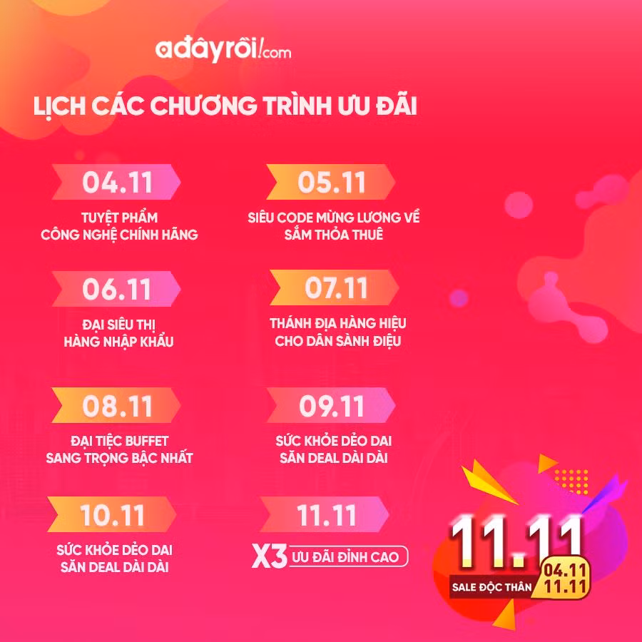 7 ngày bùng nổ mua sắm với “Sale độc thân” từ Adayroi.
