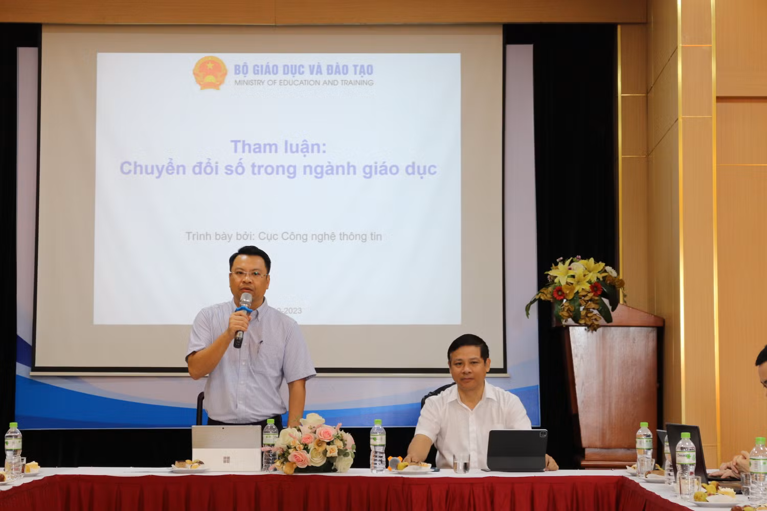 Chương trình được tổ chức nhằm chia sẻ các thông tin về công tác chuyển đổi số của Bộ Giáo dục và Đào tạo.