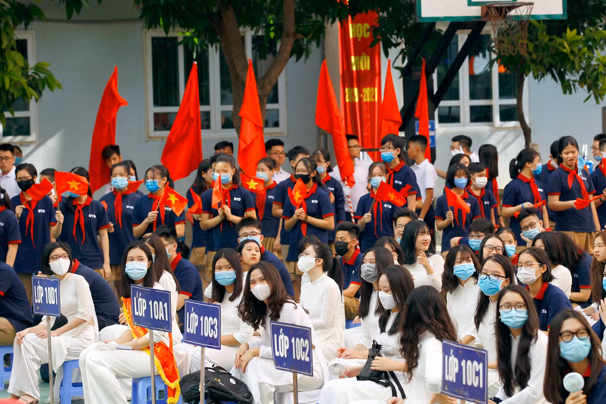 Học sinh Trường Trung học phổ thông Đoàn Thị Điểm. Ảnh minh họa: Tùng Dương. Học sinh Trường Trung học phổ thông Đoàn Thị Điểm. Ảnh minh họa: Tùng Dương.