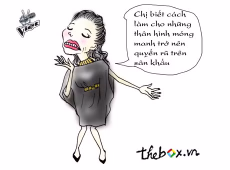 Trong quá trình thuyết phục thí sinh Anh Tuấn về đội của mình, Hồ Ngọc Hà đã phấn khích đến mức đứng lên và thể hiện một cử chỉ rất điệu đà cùng câu nói: "Chị biết cách làm cho những thân hình mỏng manh trở nên quyến rũ trên sân khấu."