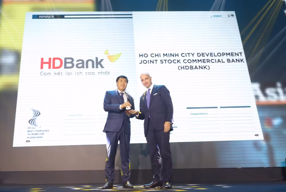 HDBank được vinh danh là "Nơi làm việc tốt nhất châu Á".