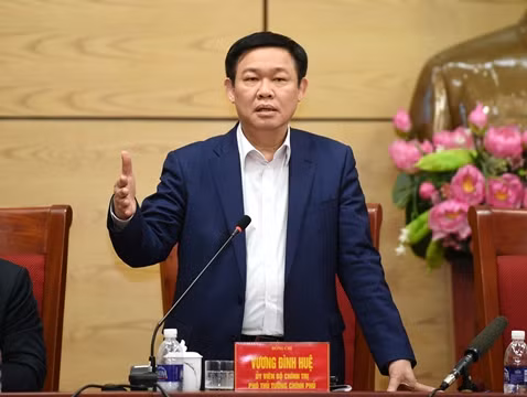 Phó Thủ tướng Vương Đình Huệ phát biểu tại cuộc họp. Ảnh: VGP