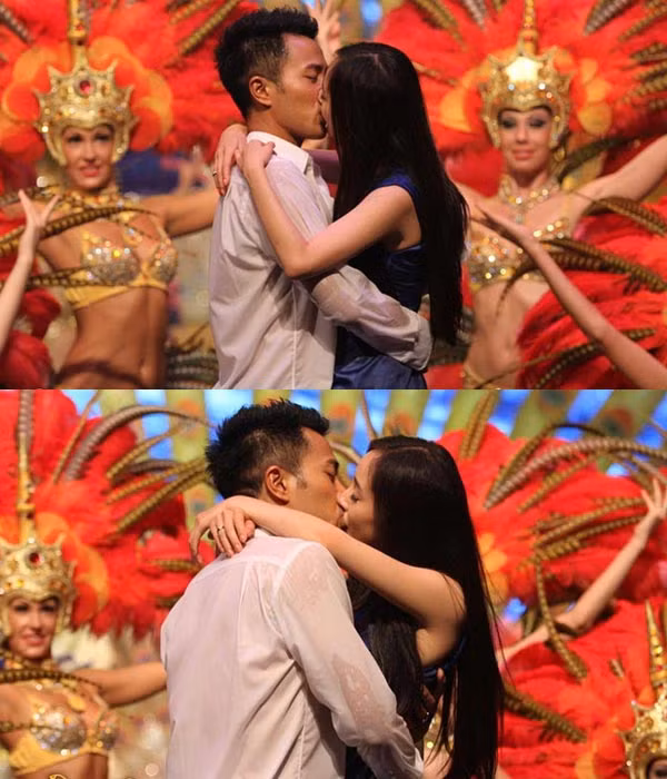 Dương Mịch và Lưu Khải Uy với màn khóa môi trong phim "Holding Love".