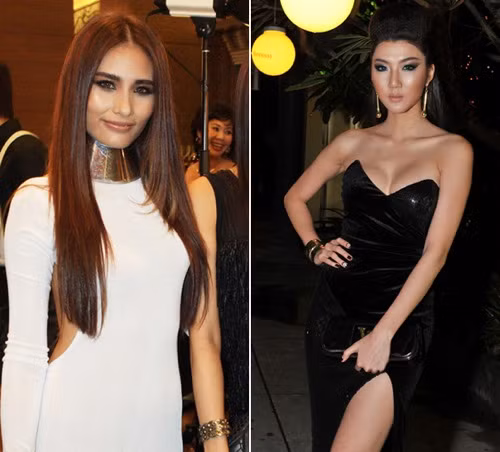Lần này Ngọc Quyên có thêm bạn đồng hành là người mẫu Kim Minh. Cả hai mắc phải lỗi trang điểm khiến khuôn mặt trở nên cứng "như tượng sáp". Đôi mắt đậm và sắc, mặt tạo khối quá nét và môi bợt khiến hai người đẹp trông thật mất tự nhiên, thiếu sức sống. Xem thêm: Điểm danh những chiếc "cằm mới" của Sao Việt. Lần này Ngọc Quyên có thêm bạn đồng hành là người mẫu Kim Minh. Cả hai mắc phải lỗi trang điểm khiến khuôn mặt trở nên cứng "như tượng sáp". Đôi mắt đậm và sắc, mặt tạo khối quá nét và môi bợt khiến hai người đẹp trông thật mất tự nhiên, thiếu sức sống. Xem thêm: Điểm danh những chiếc "cằm mới" của Sao Việt.