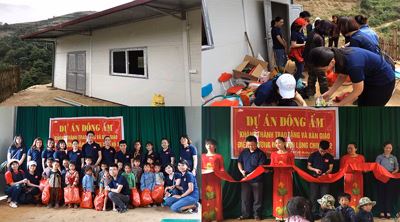 Giờ đây các em không phải đến lớp với nỗi lo trường sập nữa. (Ảnh: LC) Giờ đây các em không phải đến lớp với nỗi lo trường sập nữa. (Ảnh: LC)