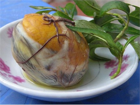 1. Trứng vịt lộn: Trứng vịt lộn hay hột vịt lộn là món ăn được chế biến từ quả trứng vịt khi phôi đã phát triển thành hình. Trứng vịt lộn là một trong những món ăn nhẹ bình dân ở Việt Nam... và là món ăn bổ dưỡng. 1. Trứng vịt lộn: Trứng vịt lộn hay hột vịt lộn là món ăn được chế biến từ quả trứng vịt khi phôi đã phát triển thành hình. Trứng vịt lộn là một trong những món ăn nhẹ bình dân ở Việt Nam... và là món ăn bổ dưỡng.