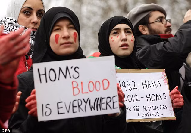 Biểu tình phản đối bạo lực của chính quyền Syria nhằm vào người biểu tình Biểu tình phản đối bạo lực của chính quyền Syria nhằm vào người biểu tình
