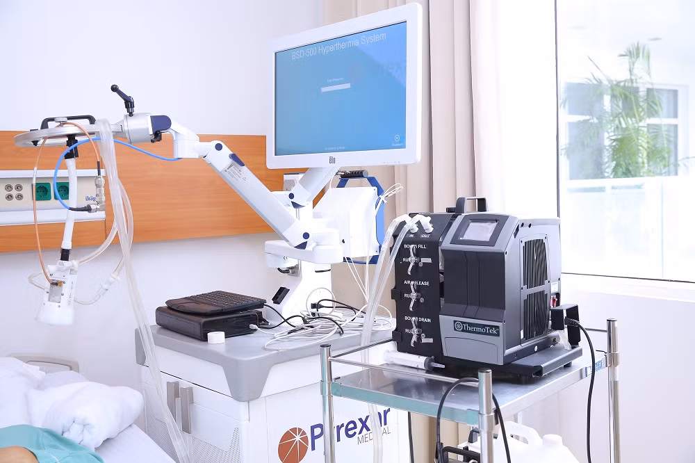 Bệnh viện Đa khoa Quốc tế Vinmec Times City là một trong số ít bệnh viện tại Việt Nam được trang bị máy tăng nhiệt (Pyrexar). Bệnh viện Đa khoa Quốc tế Vinmec Times City là một trong số ít bệnh viện tại Việt Nam được trang bị máy tăng nhiệt (Pyrexar).