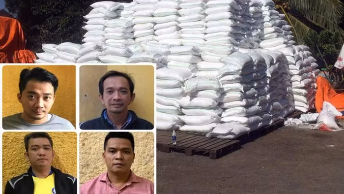 Các bị can và tang vật của một vụ án buôn lậu. Ảnh: Báo Giao thông Các bị can và tang vật của một vụ án buôn lậu. Ảnh: Báo Giao thông